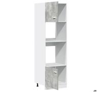 ""Promotion mai"" * Armoire à micro-ondes ""Lyon"" - Buffet de cuisine - Gris béton 60x57x207 cm Aggloméré EU7438856127