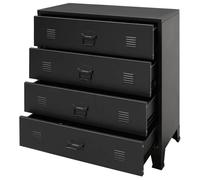 ""Promotion mai"" * Armoire à tiroirs - Commode - à tiroirs Métal Style Industriel 78x40x93 cm Noir EU6922245963