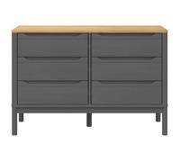 ""Promotion mai"" * Armoire à tiroirs - Commode - FLORO gris bois de pin massif EU6936374013