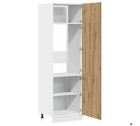 ""Promotion mai"" * Armoire de réfrigérateur ""Lyon"" - Buffet de cuisine - chêne artisanal 60x57x207 cm EU8857856126