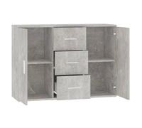 ""Promotion mai"" * Buffet bahut - Armoire de rangement - Gris béton 91x29,5x65 cm EU3370823346