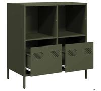 ""Promotion mai"" * Buffet bahut - Armoire de rangement - vert olive 68x39x73,5 cm acier laminé à froid EU4051851362