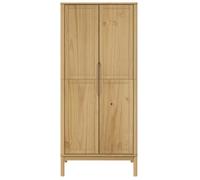 ""Promotion mai"" * Garde-robe - Armoire de chambre - Porte-vetement - FLORO cire marron 77x53x171 cm bois massif de pin