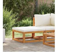 ""Promotion mars"" * Mini Table d'extérieur(1 PC)- YUNYAN - Repose-pied avec coussin - MEUBLE JARDIN - blanc crème Bois d'acacia massi
