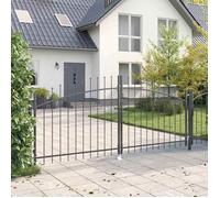 ""Promotion mars"" * PORTAIL/PORTILLON - SUNONE -Porte Double - design moderne - MEUBLE JARDIN - avec verrouillage Gris 299,5x174,5 cm