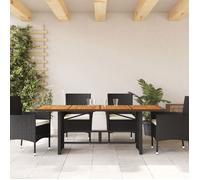 ""Promotion mars"" * TABLE DE JARDIN - SUNONE - pour Patio Terrasse - MEUBLE JARDIN - avec dessus en bois d'acacia noir 190x80x74 cm_6