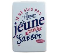 Promotion ! Miroir De Poche 'messages' Bleu Clair (Je Ne Suis Pas Assez Jeune Pour Tout Savoir) - 8. 5x5. 5 Cm