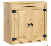 Promotion Noël）Élément Bas de Cuisine - 2 portes - Armoire avec étagère avec porte Miel 60x32x40cm Pin massif 02_634025