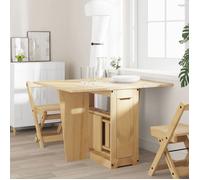 Promotion Noël）Table à manger en bois - Elégant - Table de cuisine - 2/4 per - papillon pliable Corona cire marron bois de pin 02_4