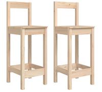 (Promotion octo)Chaises de bar - 2 PCS - simple - Pour adulte/enfant - 40x41,5x112 cm bois de pin solide - Hauteur: 112 cm fg725276