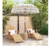 PROMOTION Parasol de Plage,CHIC,bloque les UV, Parasol balinais Crème 185x185x260 cm 446667