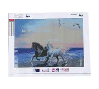 Promotion! Peinture Diamant ""Run The Horse"", Broderie Complète 5d, Perles Carrées, À Faire Soi-Même, Points De Croix, Strass