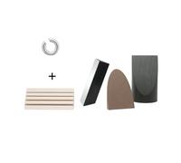 Promotion set de 4 présentoirs à bijoux Nikara +boucle d'oreille argent gratuit 925 sterling silver earring Ø 18mm for free