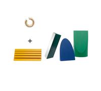 Promotion set de 4 présentoirs à bijoux Nikara +boucle d'oreille or gratuit gold plated brass earring Ø 18mm for free