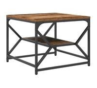 PROMOTION Table Basse Table Canapé - avec étagère Bois vieilli 51x50x40 cm Bois technique 41025 - BestMeuble