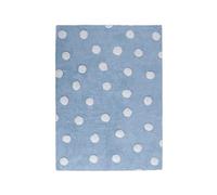 PROMOTION - Tapis de sol enfant 120x160 cm bleu pois blanc
