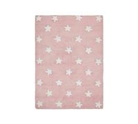PROMOTION - Tapis de sol enfant 120x160 cm Rose étoiles blanches