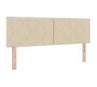 PROMOTION Tête de lit contemporain LED Design Blocs de Diamant Crème 160 cm Tissu 53675 - BestMeuble