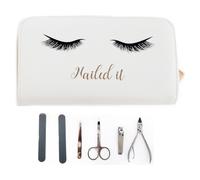 PROMOTION ! Trousse manucure 'Diva - Yeux Endormis' blanc (6 outils) - 16x8. 5x3 cm (Nailed it) Blanc