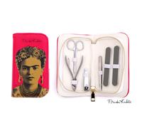 PROMOTION ! Trousse manucure 'Frida Kahlo' rose (6 outils) - 16x9x3 cm Rose