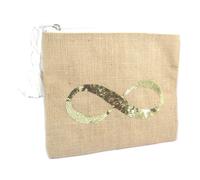 PROMOTION ! Trousse plate 'Boho' beige doré (Infini) - 22x19x1 cm Beige