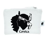 PROMOTION ! Trousse plate coton 'Corsica' blanc (tête de Maure) - 22x14 cm Blanc