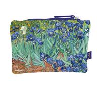 PROMOTION ! Trousse plate coton 'Vincent Van Gogh' (Iris) - 20x15 cm Bleu