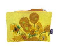 PROMOTION ! Trousse plate coton 'Vincent Van Gogh' (Les Tournesols) - 20x15 cm Jaune