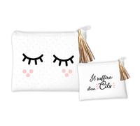 PROMOTION ! Trousse plate 'Diva - Yeux Endormis' blanc (Il suffira d'un cils) - 22x18 cm Blanc