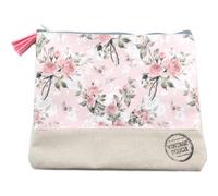 PROMOTION ! Trousse plate 'Liberty' rose beige - 21. 5x18. 5 cm Beige