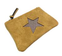 PROMOTION ! Trousse plate 'Une Etoile est Née' moutarde - 17x12x1 cm Beige