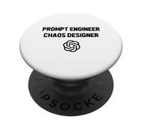 Prompt Engineer Chaos Designer - Ingénierie IA Amusante PopSockets PopGrip Adhésif