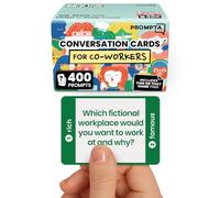 Prompta 400 Cartes de Conversation pour collègues - Jeu de Construction d'équipe 2 en 1 Amusant pour Le Travail - Cartes de Questions de 6,3 x 4,4 cm pour Apprendre à connaître Vos collègues et