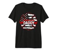 Promu à Daddy Firefighter New Dad Fireman Art T-Shirt Haut de Gamme