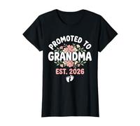 Promu à Grand-mère 2026 First Time Nana Retro Floral T-Shirt