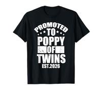 Promu à Poppy of Twins 2026 Annonce de la Famille fière T-Shirt