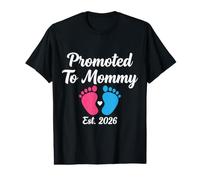Promu au Poste de Maman Annonce de Grossesse Est 2026 T-Shirt Graphique avec Valeur