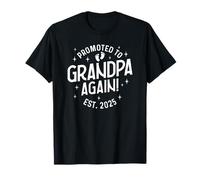 Promu au rang de Grandpa Again 2025 Second Baby Annonce T-Shirt