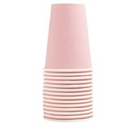 Pro Nappe Gobelets jetables en carton Réf. 89114i 200 ml - Pack de 15 - Rose
