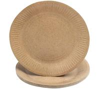 PRONAPPE 20 Assiettes en carton rondes, 23 cm - Kraft