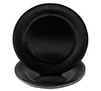 PRONAPPE 20 Assiettes en carton rondes, 23 cm - Noir