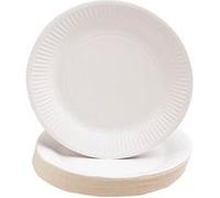 Pronappe - Assiette - Taille 23 cm diameter - rond - jetable - blanc (pack de 50) Blanc G