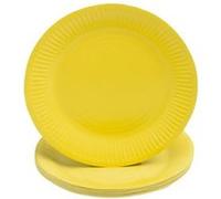 Pronappe - Assiette - Taille 23 cm diameter - rond - jetable - jaune (pack de 20) Jaune G