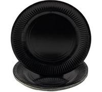Pronappe - Assiette - Taille 23 cm diameter - rond - jetable - noir (pack de 20) Noir G