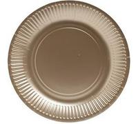 Pronappe - Assiette - Taille 23 cm diameter - rond - jetable - or (pack de 10) Or G