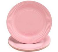 Pronappe - Assiette - Taille 23 cm diameter - rond - jetable - rose (pack de 20) Rose G