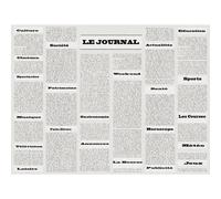 PRONAPPE Barquette de 400 sets de table papier gaufré recyclé 80g/m2, Journal Vintage - Format 30x40cm - Journal Vintage