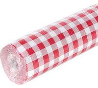 PROnappe Nappe damassée "Vichy carreaux" (l)1,2 x (L)10,0 m rouge / blanc à carreaux
