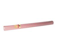Nappe en rouleau papier damassé - 50x1,18m - Vichy rouge