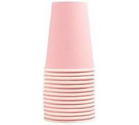 Pro Nappe Gobelets jetables en carton Réf. 89114i 200 ml - Pack de 15 - Rose